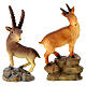Camoscio e stambecco in resina 10 cm per presepe 12-14 cm s1