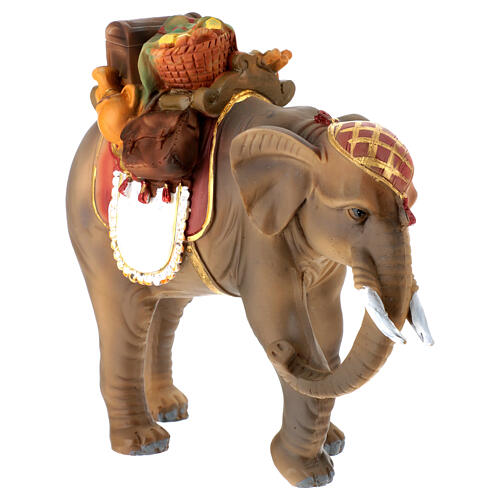 Resin elephant figurine 14 cm for 24-30 cm nativity scene 3