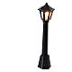 Streetlight with white light and hexagonal lantern, h 8 cm, 3x3 cm base s1