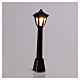 Streetlight with white light and hexagonal lantern, h 8 cm, 3x3 cm base s2