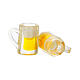 Conjunto 2 peças canecas de cerveja 1 cm presépio 8-10 cm s2