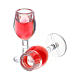 Set aus 2 gefüllten Weingläsern – Höhe 3 cm, Krippenzubehör für 8–10 cm Figuren-Serie s2