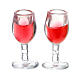 Set of 2 glasses full of wine, 3 cm, for 8-10 cm Nativity Scene s1