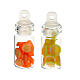 Set of 2 orange and lemon fruit jars 2.5 cm DIY nativity scene 8-10 cm s1