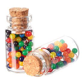 Set of 2 jars of beads, 3 cm, for 14-16 cm Nativity Scene