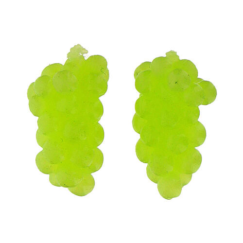 Set 2 pz uva a grappoli bianca 2,5 cm presepe 8-10 cm 1