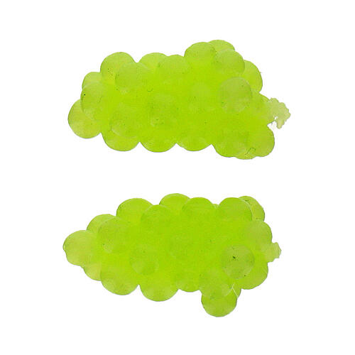 Set 2 pz uva a grappoli bianca 2,5 cm presepe 8-10 cm 2