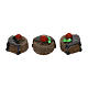 Trio of chocolate cakes 1.5 cm nativity scene 8-10 cm s1