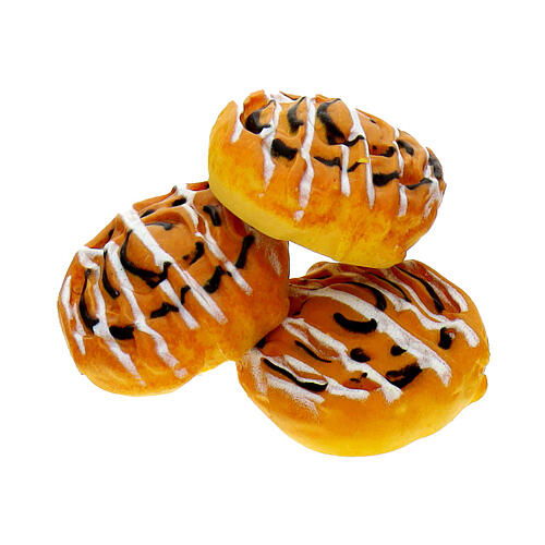 Cinnamon roll 3 pcs of 2 cm PVC for nativity scene 8-10 cm 2