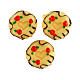 Confezione 3 pezzi torte gialle 1,5 cm presepe 8-10 cm s2