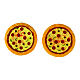 Set of 2 resin pizzas, 3 cm, for 8-10 cm Nativity Scene s1