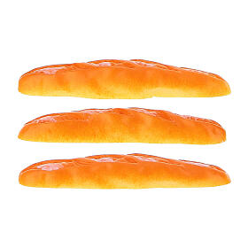 French loaves of bread, set of 3, 5 cm, for 8-10 cm Nativity Scene