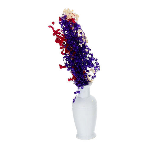Vaso lungo con fiori 1pz 6 cm presepe 8-10 cm 1