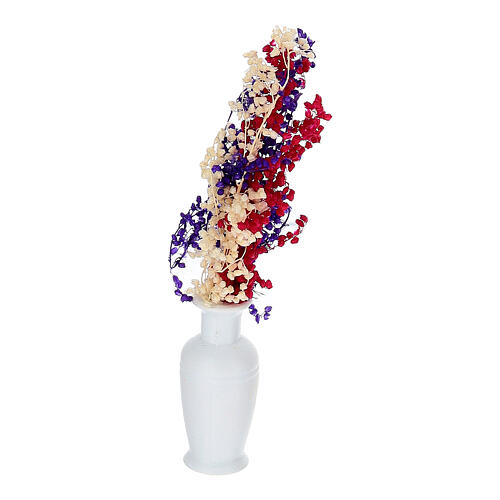 Vaso lungo con fiori 1pz 6 cm presepe 8-10 cm 2