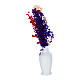 Vaso lungo con fiori 1pz 6 cm presepe 8-10 cm s1