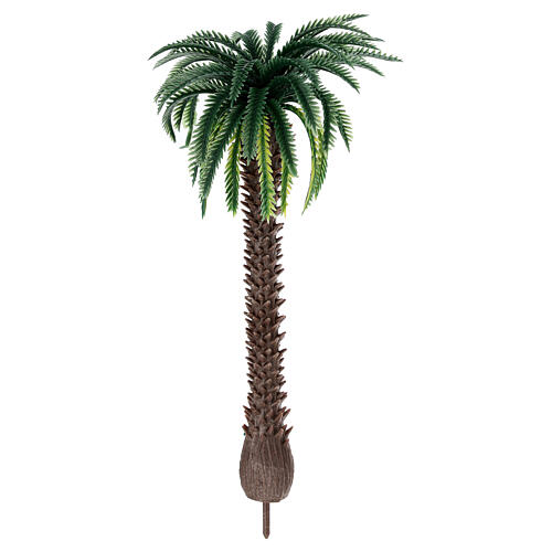 Palm tree with detailed trunk and leaves, h 12 cm, for 8-10 cm Nativity Scene 1