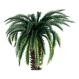 Palma con tronco semi e foglie 12 cm presepe 8-10 cm
