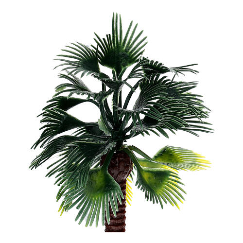 Große Palme mit dünnem Stamm – 18 cm, Steckfuß, ohne feste Basis, Krippenzubehör für 12 cm Figuren-Serie 2