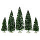 Set of 5 snowy pines, different sizes: 25-20-14 cm s1