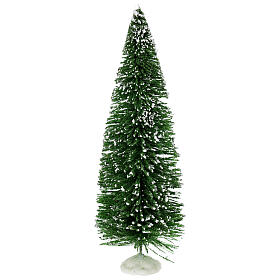 Set of 5 snow-covered pine trees in various sizes 25cm, 20cm and 14cm