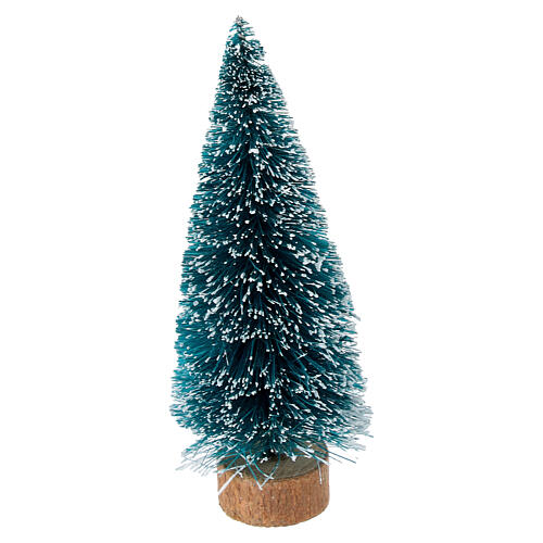 Trio sapins enneigés 10 cm crèche 4-6 cm 2