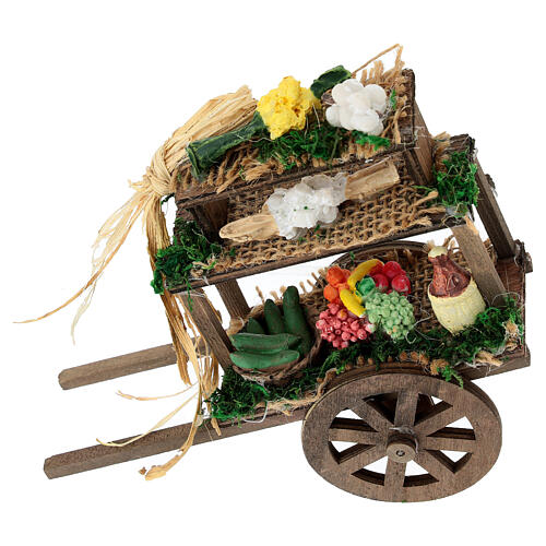 Carrito de frutas y verduras 10x15x5 cm belén 16-18 cm 3