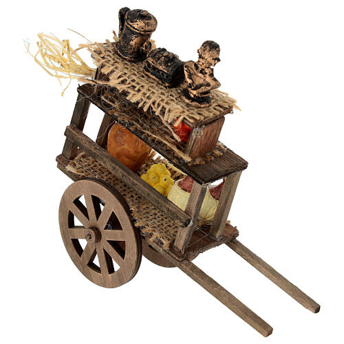 Cart with mixed food, 15x15x5 cm, for 16-18 cm Nativity Scene 4