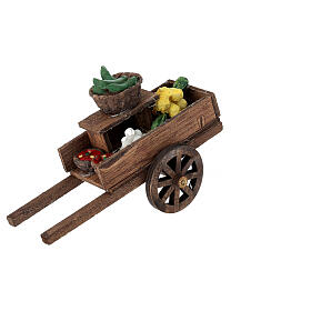 Market cart with fruits, 5x10x5 cm, for 10-12 cm Nativity Scene