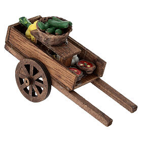 Market cart with fruits, 5x10x5 cm, for 10-12 cm Nativity Scene