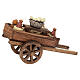 Carrito de madera queso y vino 10x10x5 cm presepe 10-12 cm s4