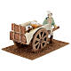 Carretto in legno 5x15x10 cm con fornaio 10 cm s2