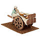 Carretto in legno 5x15x10 cm con fornaio 10 cm s4