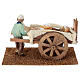 Carretto in legno 5x15x10 cm con fornaio 10 cm s5
