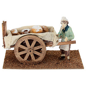 Wózek z drewna 5x15x10 cm, z piekarzem 10 cm