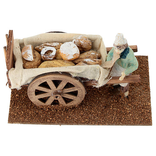 Wooden cart with 10 cm baker 5x15x10 cm 3