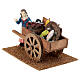 Fishmonger's cart with female figurine, 10x15x10 cm, for 10-12 cm Nativity Scene s3