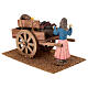 Fishmonger's cart with female figurine, 10x15x10 cm, for 10-12 cm Nativity Scene s4