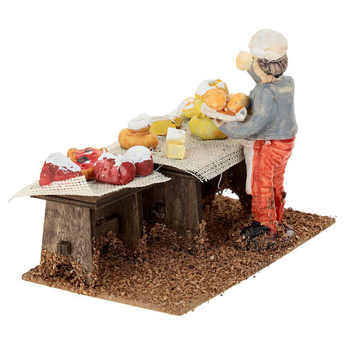 Étal gastronomique avec figurine 10x15x10 cm santon 10 cm 5