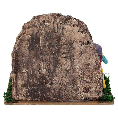 Hühnerstall mit Bäuerin, aus Resin – für 6 cm Krippe 4