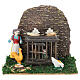 Henhouse with woman, 10x15x10 cm, for 5 cm Nativity Scene s1