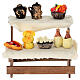 Estante com comida e recipientes 10x10x5 cm presépio 12-14 cm s1