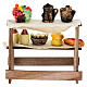Estante com comida e recipientes 10x10x5 cm presépio 12-14 cm s4