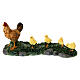 Gallina e pulcini resina 5x8x5 cm presepe 8-10 cm s1