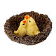 Panier avec poussins en résine 2x3 cm crèche 10-12 cm s1