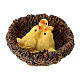 Cesta con pulcini in resina 2x3 cm presepe 10-12 cm s2