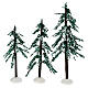 Sapins enneigés 20-15-14 cm set 3 pcs pour crèche 8-10 cm s1