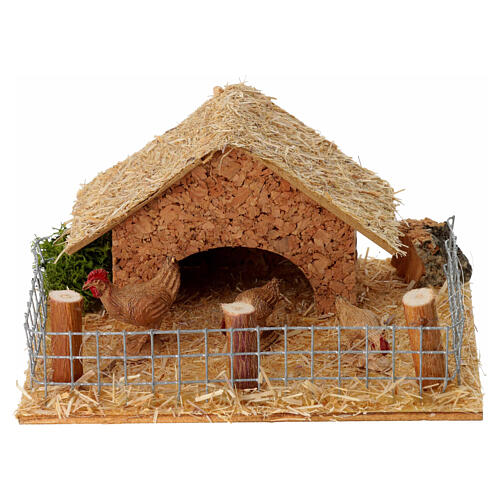 Chicken pen of 10x10 cm for 10 cm Nativity Scene 1