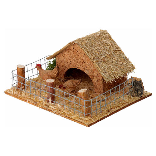 Chicken pen of 10x10 cm for 10 cm Nativity Scene 2