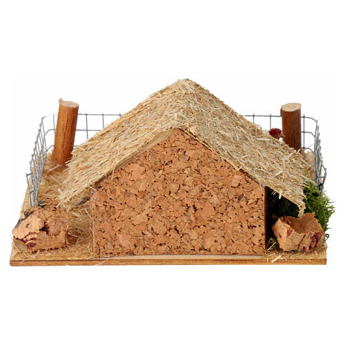 Recinto galline 10x10 cm per presepe 10 cm 4