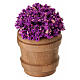 Set 6 vasi in legno con fiori 6x4 cm presepe 12-14 cm s2